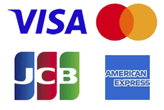 VISA、Mastercard、JCB、American Express